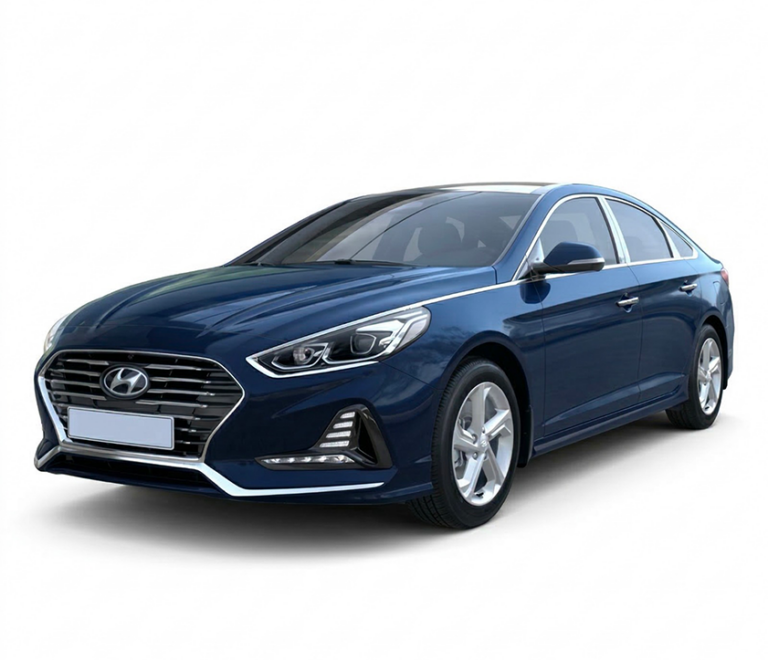 Marque : Hyundai
Modèle :  Sonata
Capacité : 5 Places
Transmission : Automatique
Options : Climatisation intégrale, Intérieur cuir, Vitres teintées.