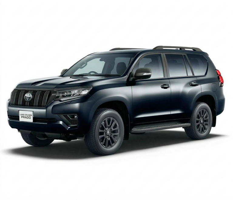 Marque : Toyota 
Modèle :  Prado TLX 
Capacité : 5 Places
Transmission : Automatique
Options : Climatisation intégrale, Intérieur cuir, Vitres teintées.