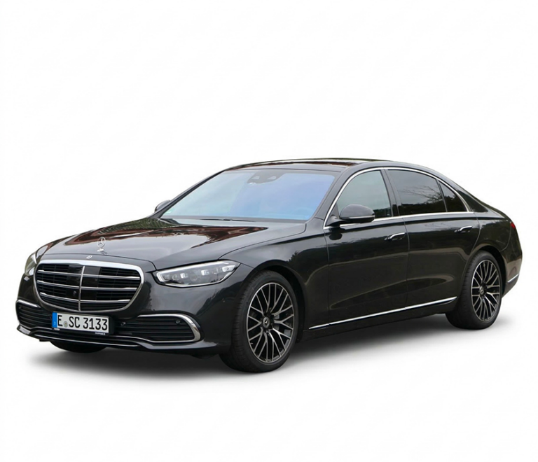Marque : Mercedes 
Modèle :  S500
Capacité : 5 Places
Transmission : Automatique
Options : Climatisation intégrale, Intérieur cuir, Vitres teintées.