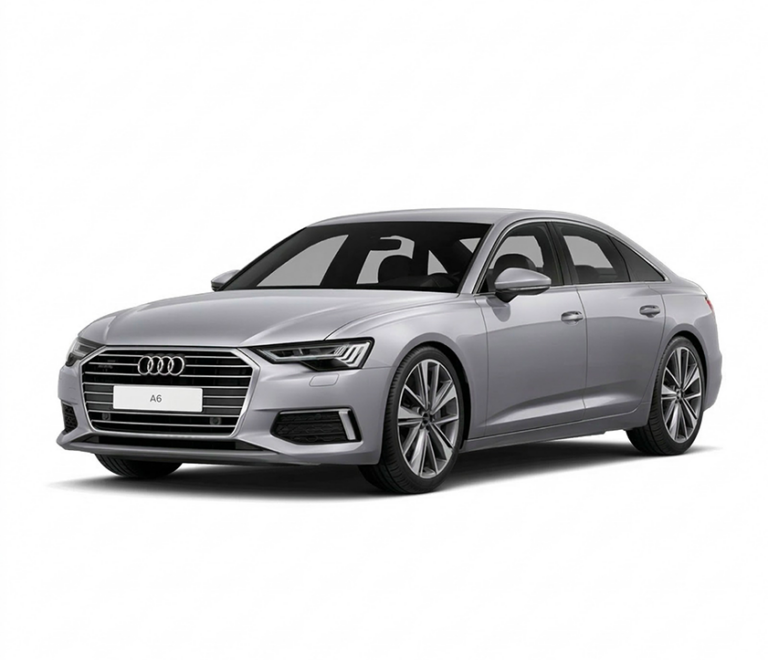 Marque : Audi 
Modèle :  A6
Capacité : 5 Places
Transmission : Automatique
Options : Climatisation intégrale, Intérieur cuir, Vitres teintées.